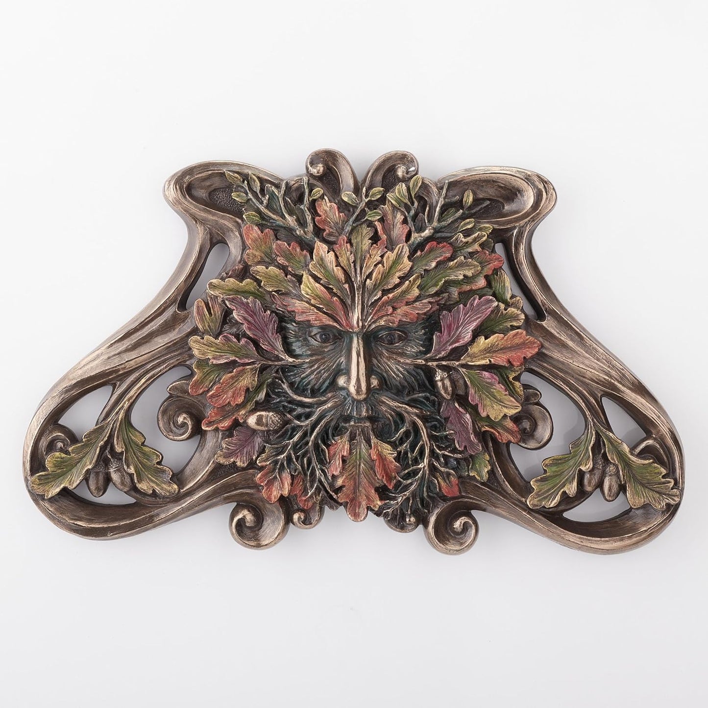 Veronese Design Greenman Wall Plaques (Cold Cast Bronze, Autumn Medium)
