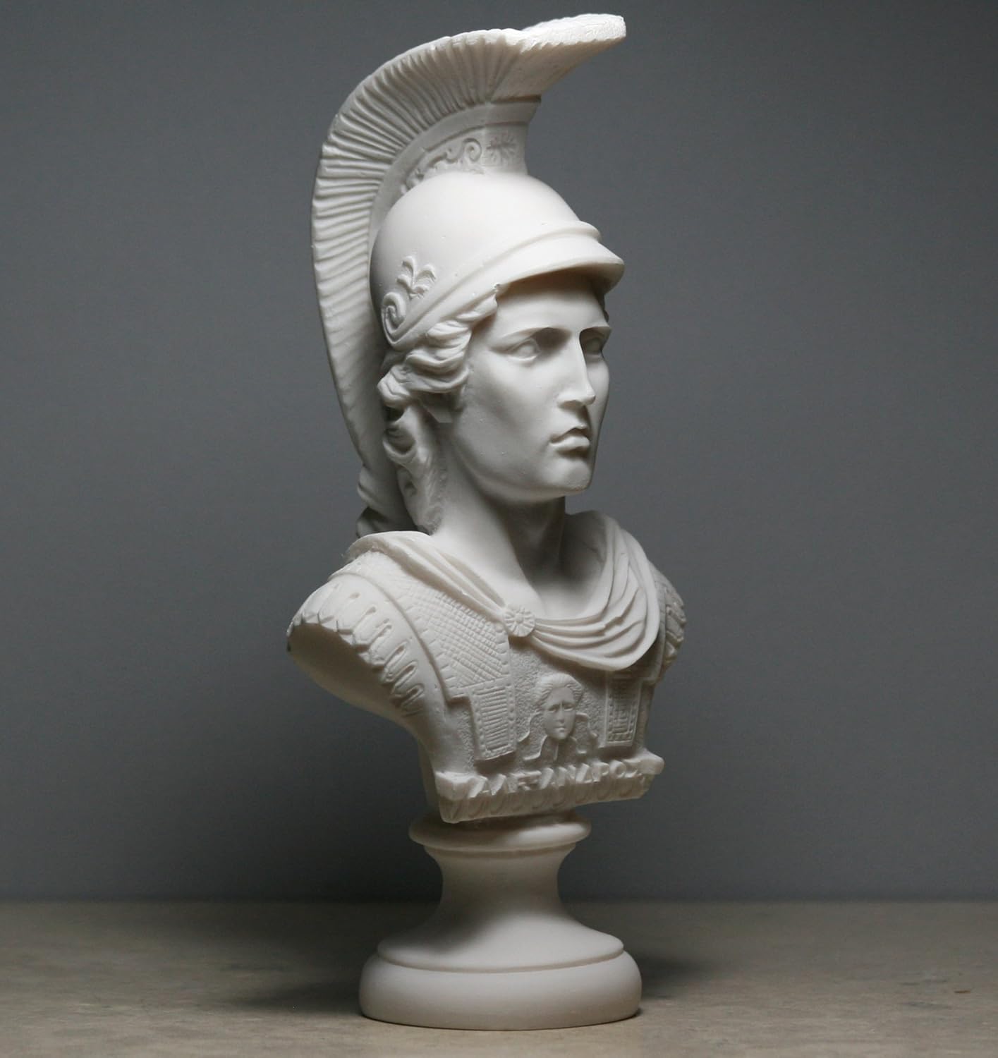 Alexander The Great Bust Sculpture Cast Alabaster Statue 7.48 inches