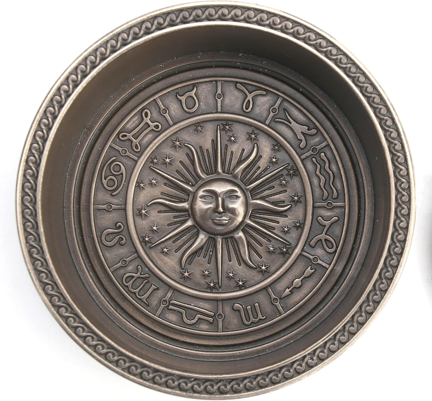 Veronese Design 2 3/4" Tall Eye of Providence Free Mason Trinket Box Cold Cast Resin Antique Bronze Finish Sculpture Gift