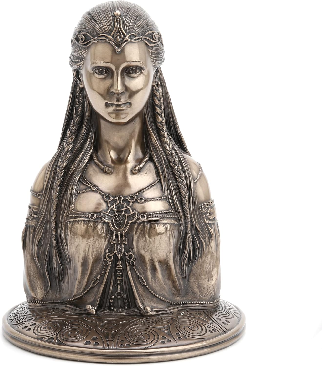 Veronese Design 7 5/8" Earth Mother Danu Bust Cold Cast Resin Antique Bronze Finish Sculpture