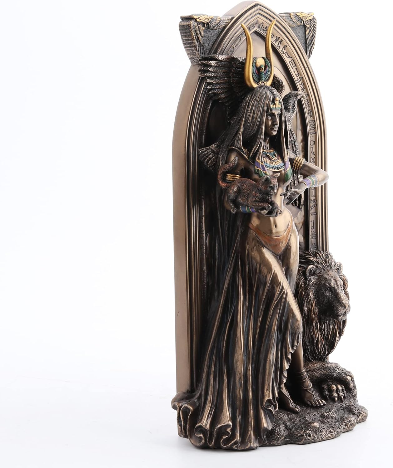 Veronese Design 10 5/8 Inch The Priestess Egyptian Goddess Resin Statue Bronze Finish