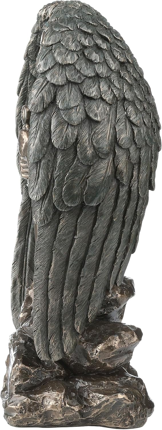 Veronese Design Archangel Saint Michael In Stone Holding Sword Prayer Monument Statue