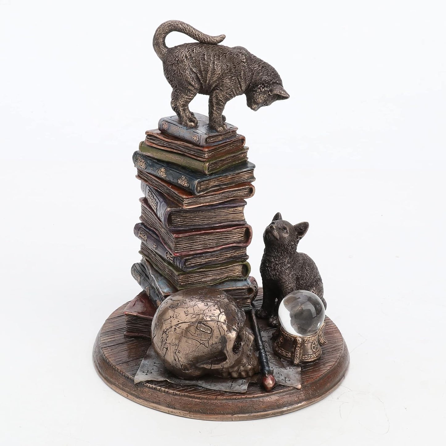 Veronese Design 7 1/4 Inch The Moral High Ground Resin Cat Figurine Bronze Finish