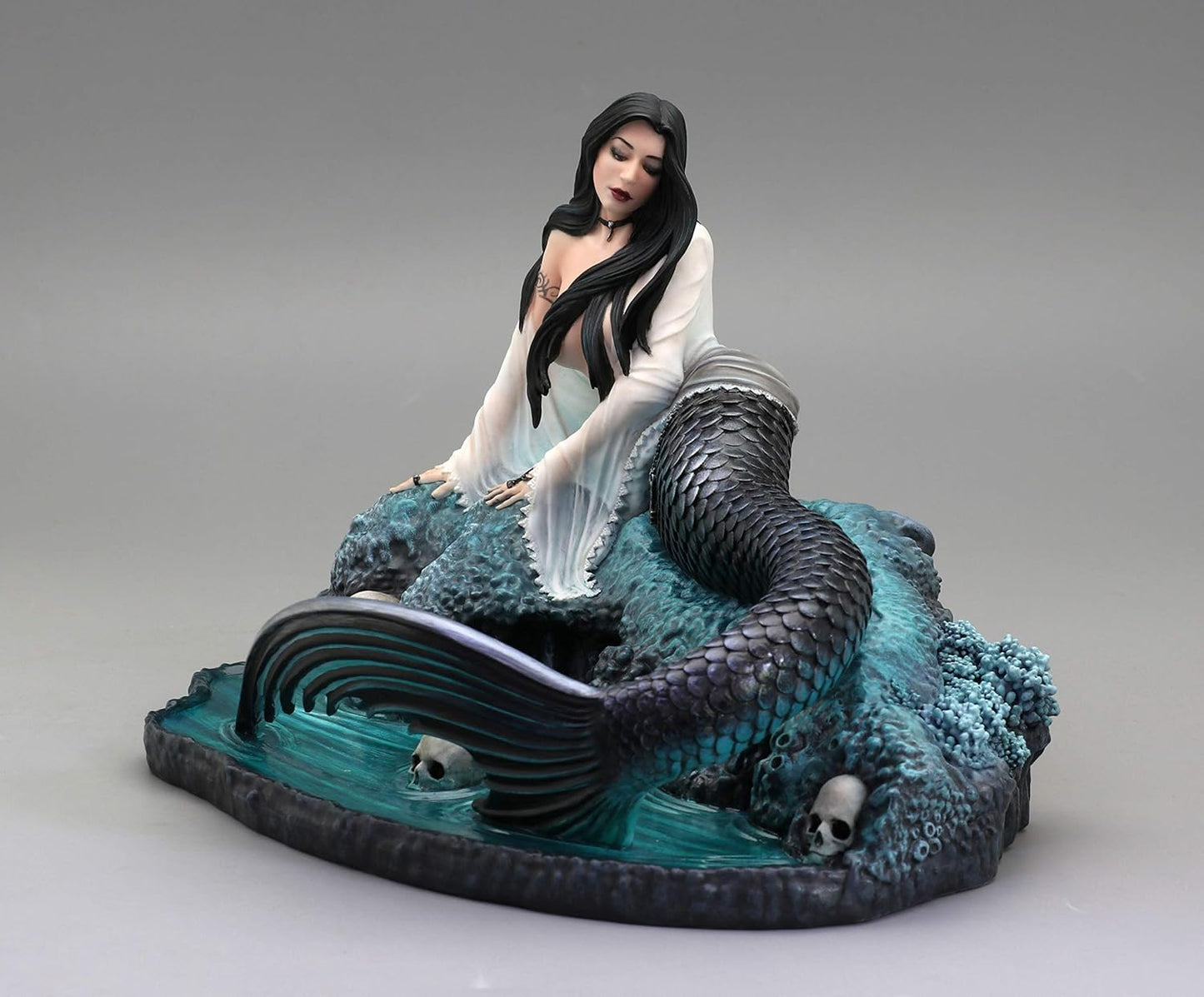Veronese Design 5 7/8 Inch Sirens Lament by Anne Stokes Hand Painted Resin Mermaid Statue Home Decor