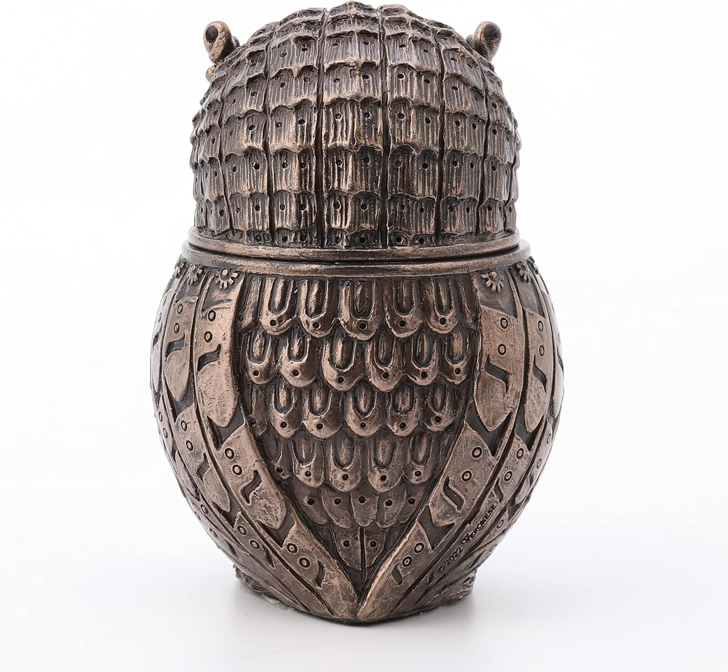 Veronese Design 3 3/8" Steampunk Owl Resin Figurine Secret Stash Box Cast Bronze Finish