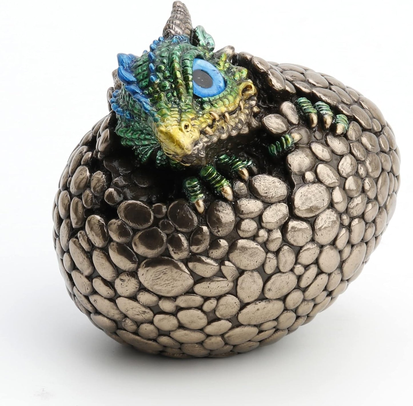 Veronese Design Bronze Finish Dragon Hatchling Figurine with Hand Painted Color Accents