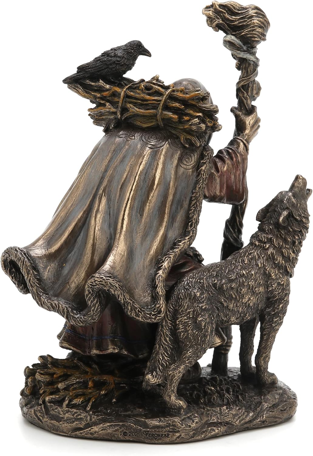Veronese Design 7.25" Tall Cailleach Nan Cruachan Folklore Divine Hag Resin Sculpture Bronze Finish