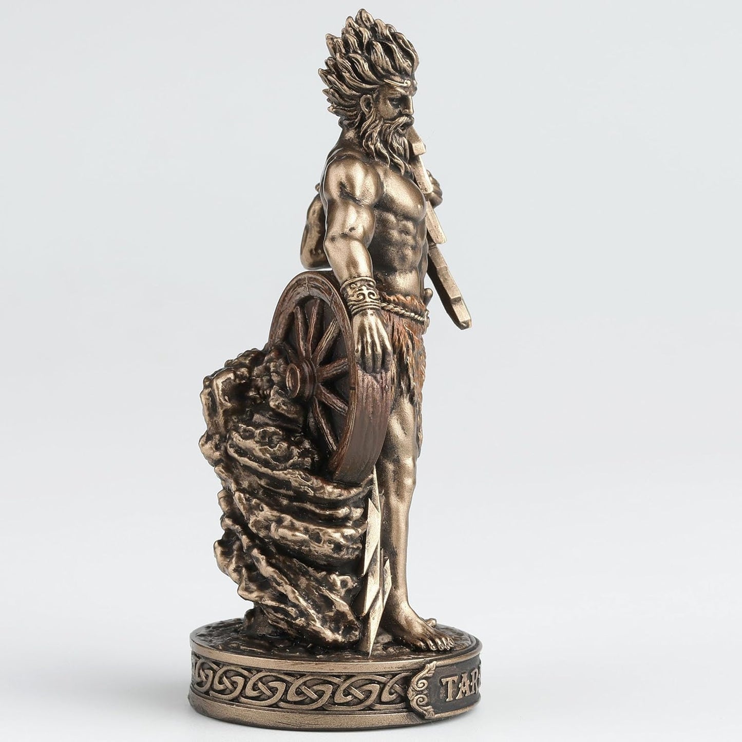 Veronese Design 3 5/8 Inch Taranis The Celtic God of Thunder and Lighting Polyresin Hand Painted Bronze Finish Home Decor Miniature Collectible Figurine