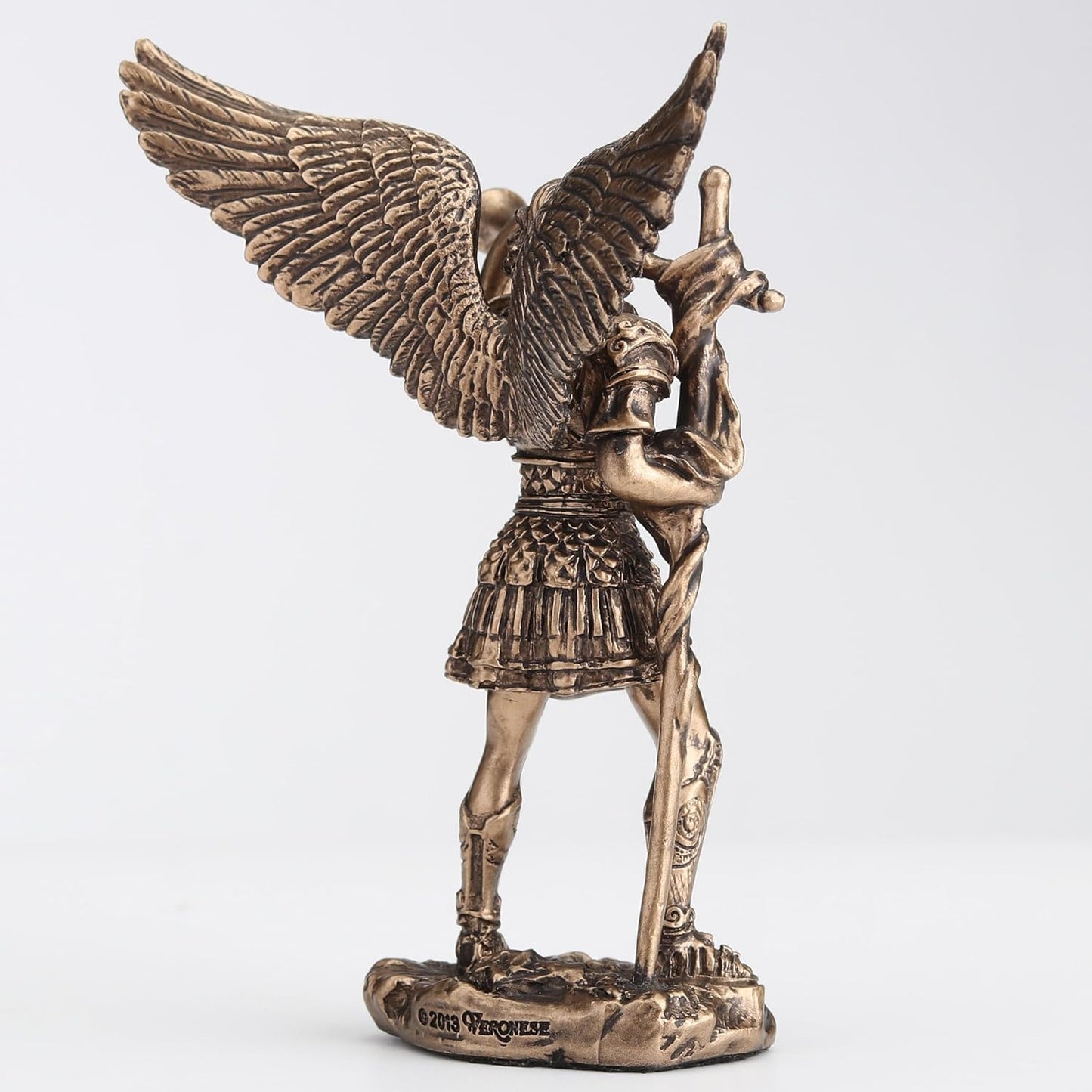 Archangel St. Gabriel Mini Statue with Messenger's Trumpet Statue Sculpture - Perfect Gift !