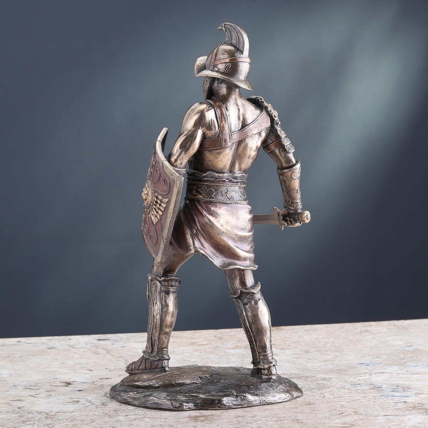 Veronese Spartacus Roman Gladiator Wielding Sword and Shield Statue