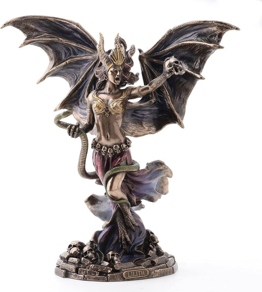 Veronese Design 9 7/8 Inch Lilith The Queen of Sheba Resin Sculpture Bronze Finish