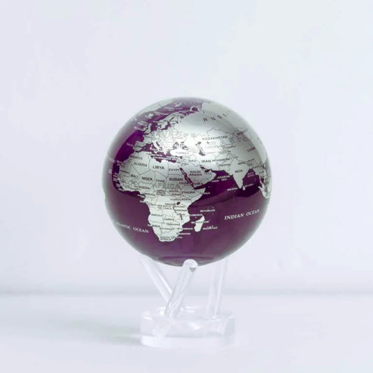 6" Mova Globe Purple and Silver