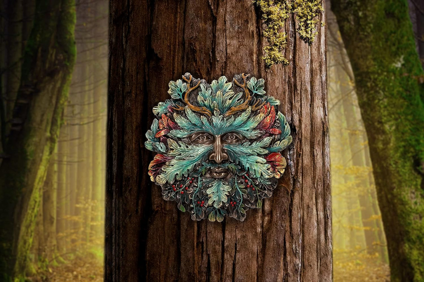 Nemesis Now Winter Solstice Wall Plaque, Green, 13cm