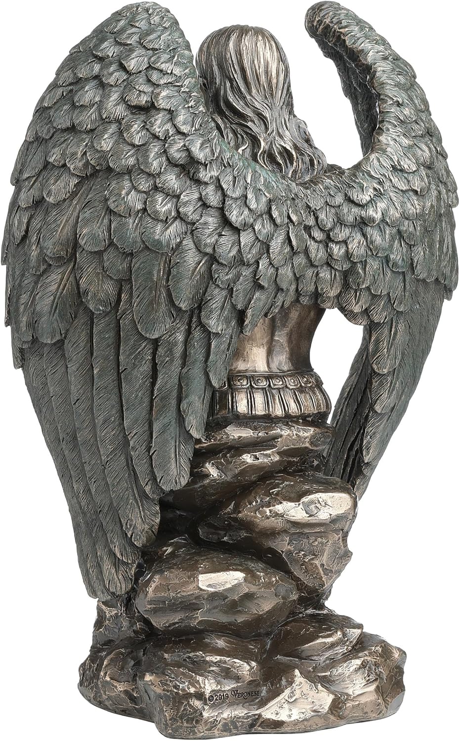 Veronese Design Archangel Saint Michael In Stone Holding Sword Prayer Monument Statue