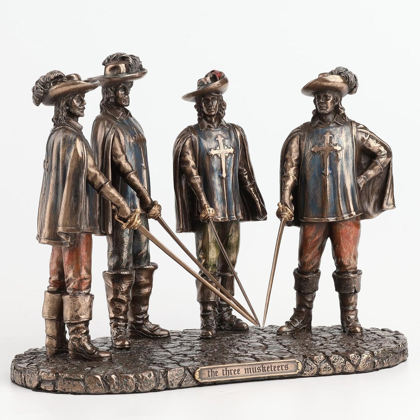 Veronese Design The Musketeers All For One Bronze Finished Statue