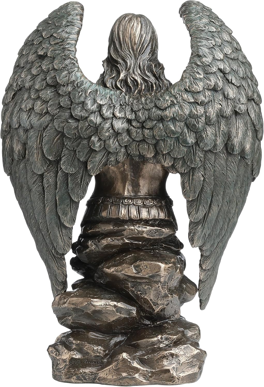 Veronese Design Archangel Saint Michael In Stone Holding Sword Prayer Monument Statue