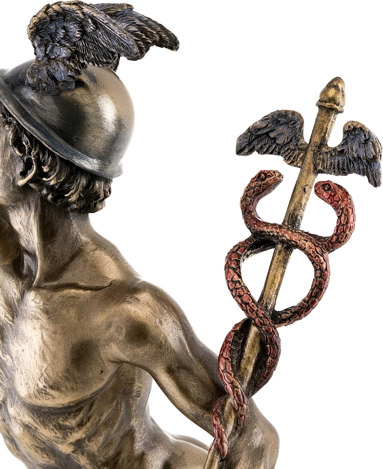 14 Inch Decorative Bronze Look Antique Replica Flying Mercury Figurine