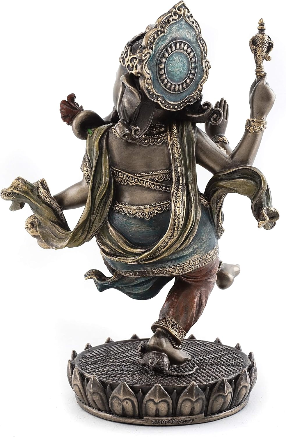 craftvatika Dancing Ganesh Statue Cold Cast Bronze