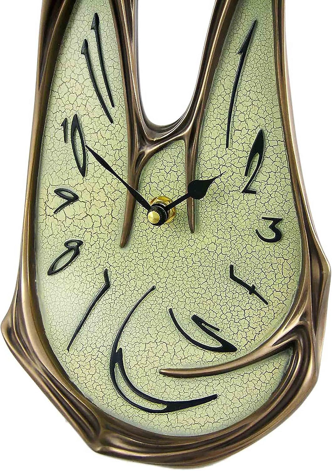 Things2Die4 Cool Bronze Finish Melted Desk Clock Table Mantel Dali