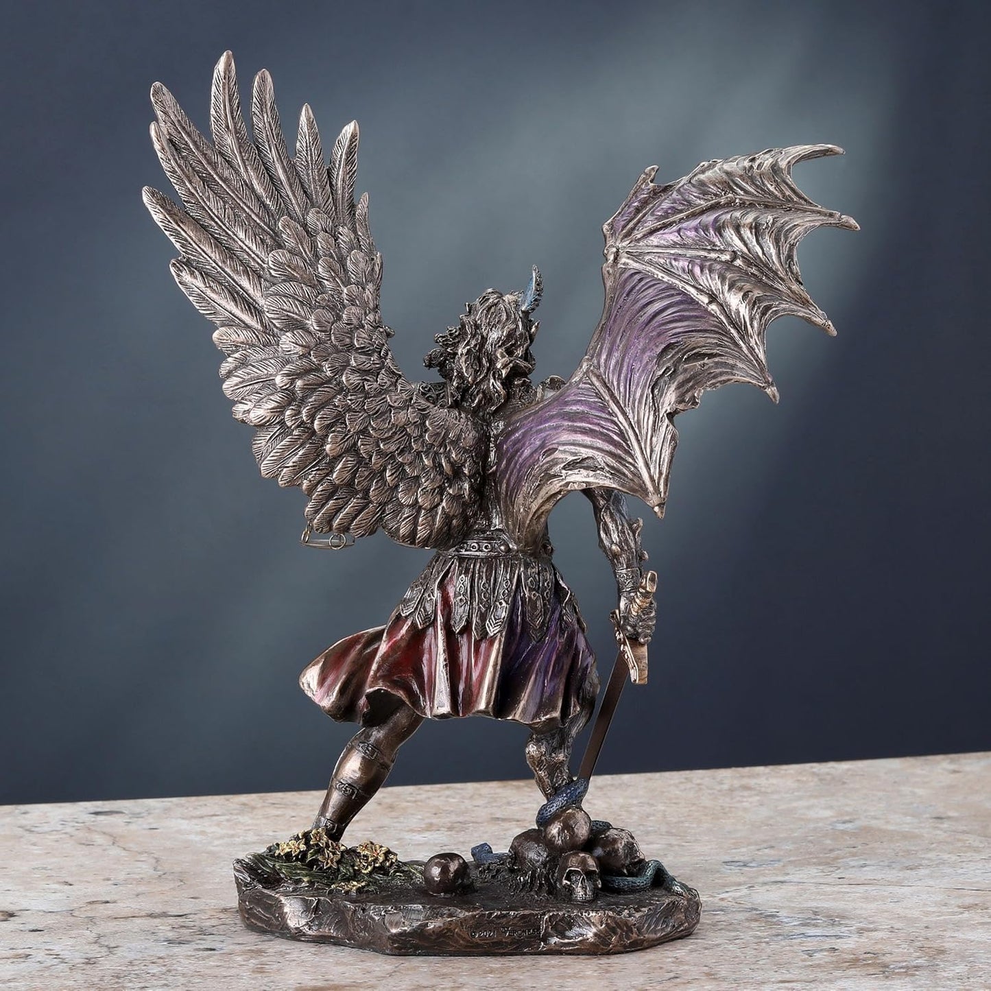 Veronese Design 10 1/4" Judgement of The Nephilim Resin Statue Antique Bronze Finish