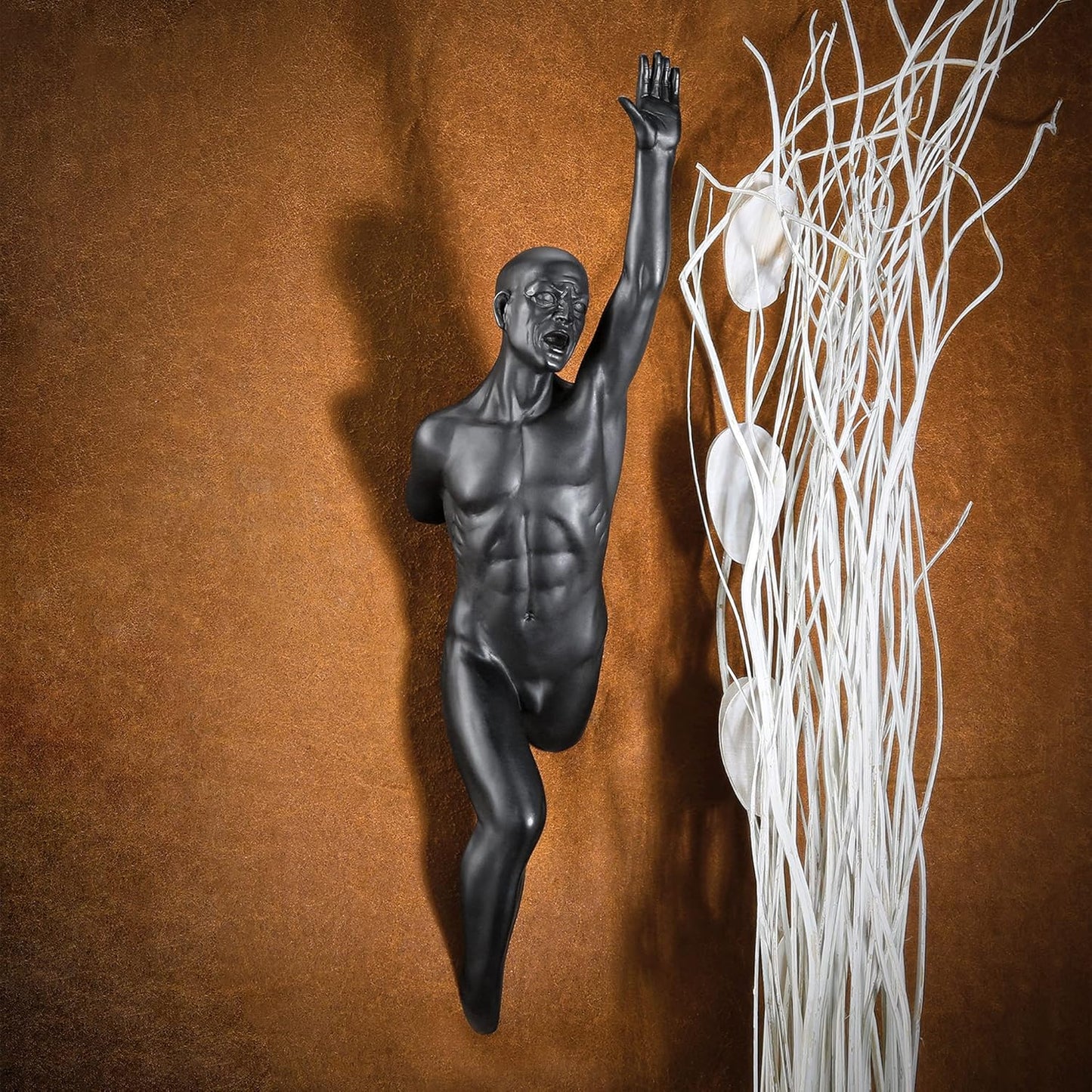 Design Toscano Facing the Future Nude Male Wall Sculpture