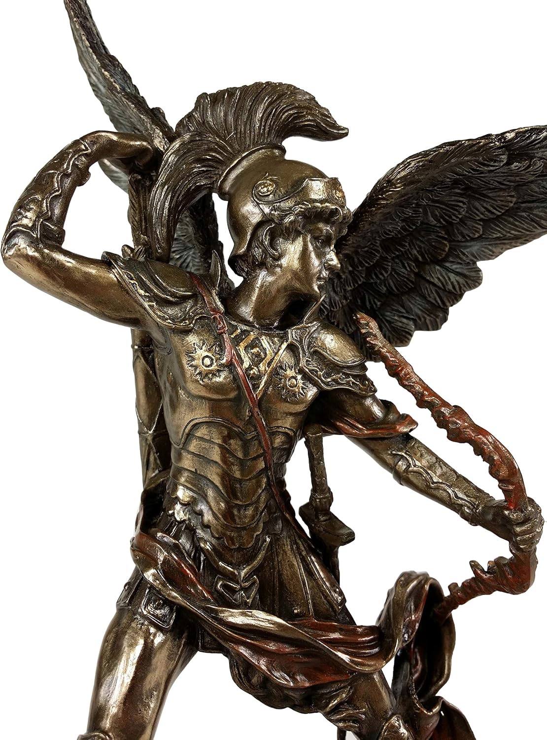 Veronese 9.5 Inch Archangel Saint Uriel with Crossbow Statue Sculpture Bronze Color Angel