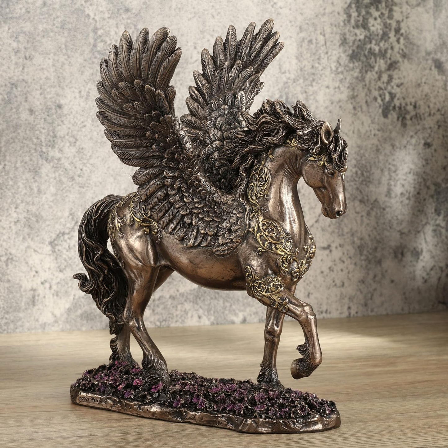 Veronese Design 10 5/8 Inch Divine Pegasus Winged Horse Cold Cast Resin Statue Bronze Finish Animal Sculpture
