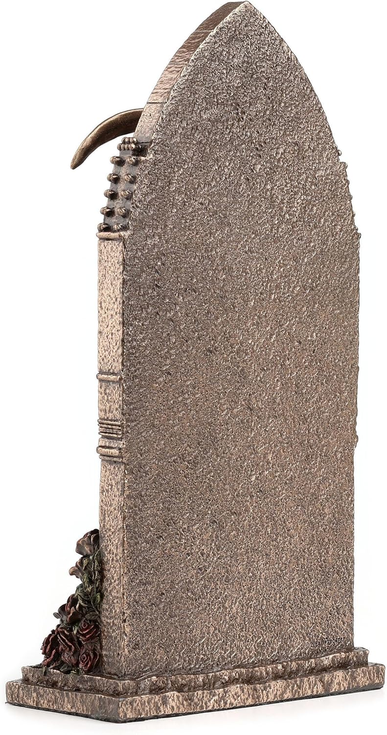Veronese Design 9 3/8 Inch Regal Santa Muerte Dia De Los Muertos Arch Cold Cast Resin Bronze Finish Sculpture