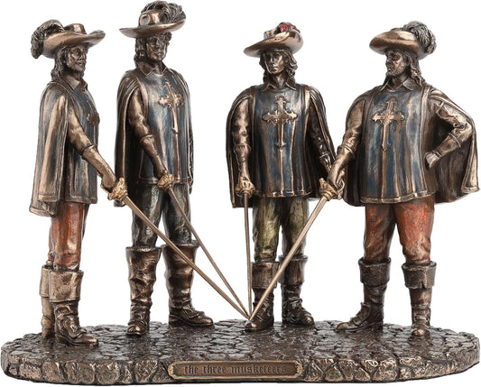 Veronese Design The Musketeers All For One Bronze Finished Statue