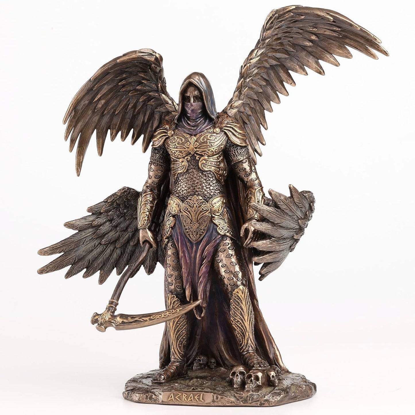 Veronese Design 10 5/8 Inch Azrael The Archangel of Death Cold Cast Resin Bronze Finish Sculpture