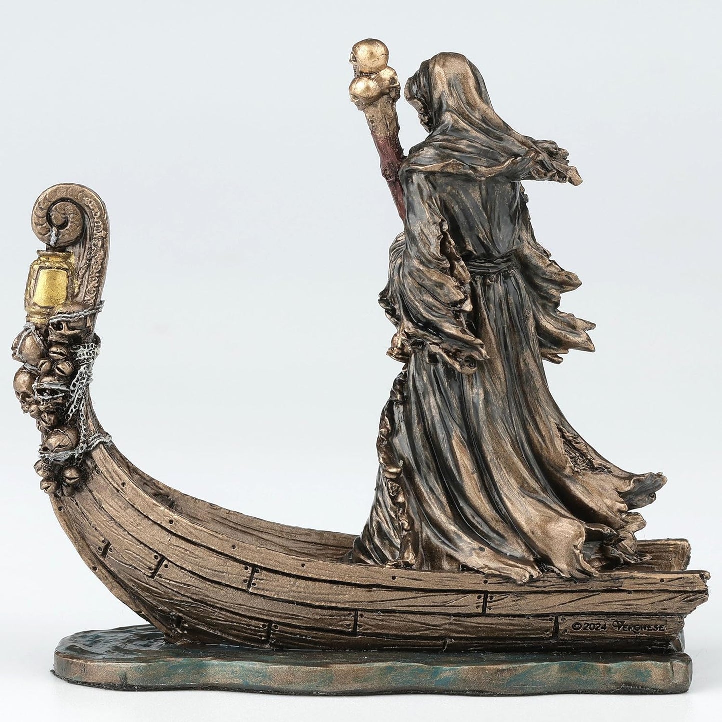 Veronese Design 3 3/8 Inch Charon Ferryman of The River Styx Miniature Resin Figurine Hand Painted Bronze Finish