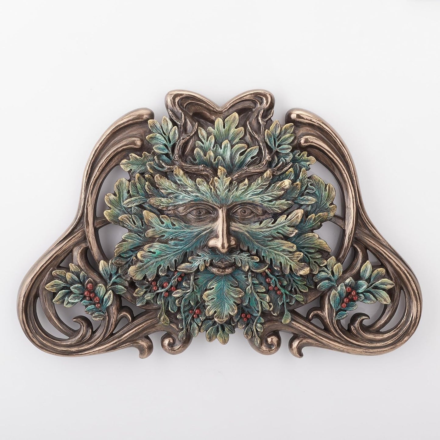 Veronese Design Greenman Wall Plaques (Cold Cast Bronze, Winter Medium)