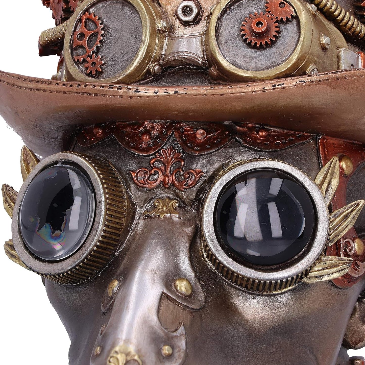 Nemesis Now Steampunk Beaky Automaton Apothecary Plague Doctor Bust Figurine, Bronze