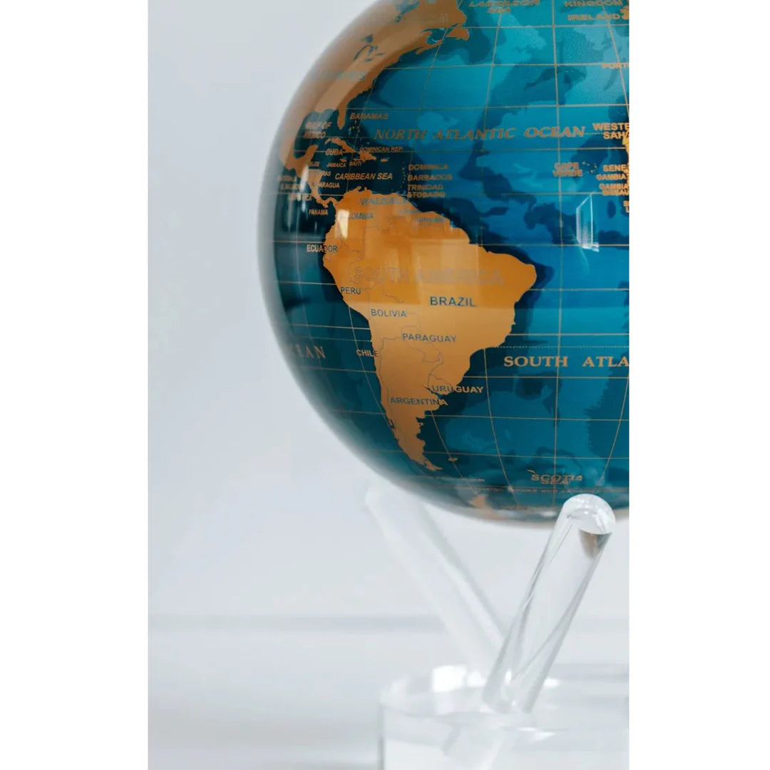 8.5" Mova Globe Modern Blue and Gold