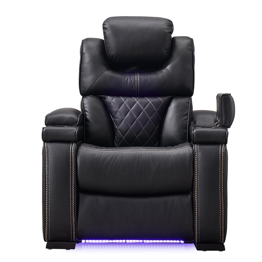 BlackBerry 1 Seater Air Leather Premium Sofa Chair - Power Recliner with Smart Features