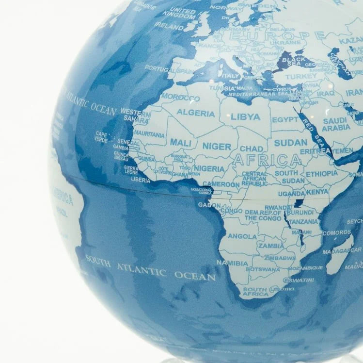 6" Mova Globe Sky Blue and White