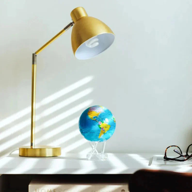 4.5" Mova Globe Blue Political (Buy Now For End of April Delivery)