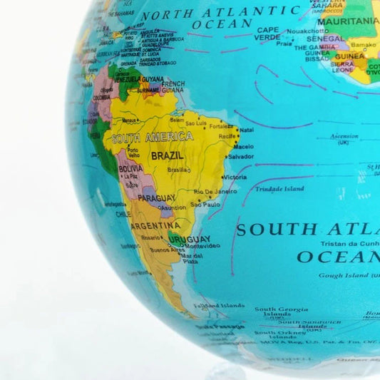 6" Mova Globe Blue Political **ONLY 2 LEFT FOR END OF APRIL DELIVERY**