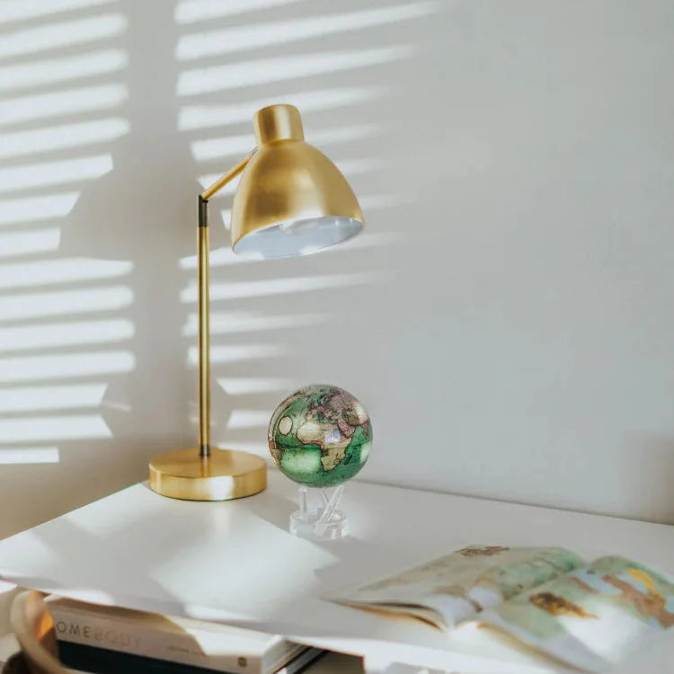 4.5" Mova Globe Antique Cassini (Terrestial Green)