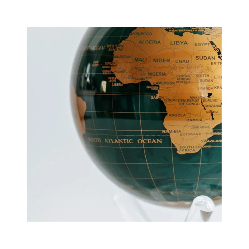 8.5" Mova Globe Modern Green and Gold