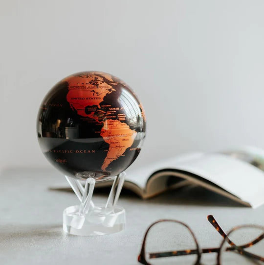 4.5" Mova Globe Modern Copper/Black Metallic