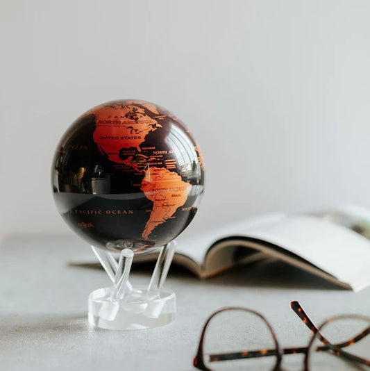 4.5" Mova Globe Modern Copper/Black Metallic