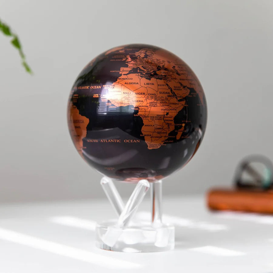 4.5" Mova Globe Modern Copper/Black Metallic