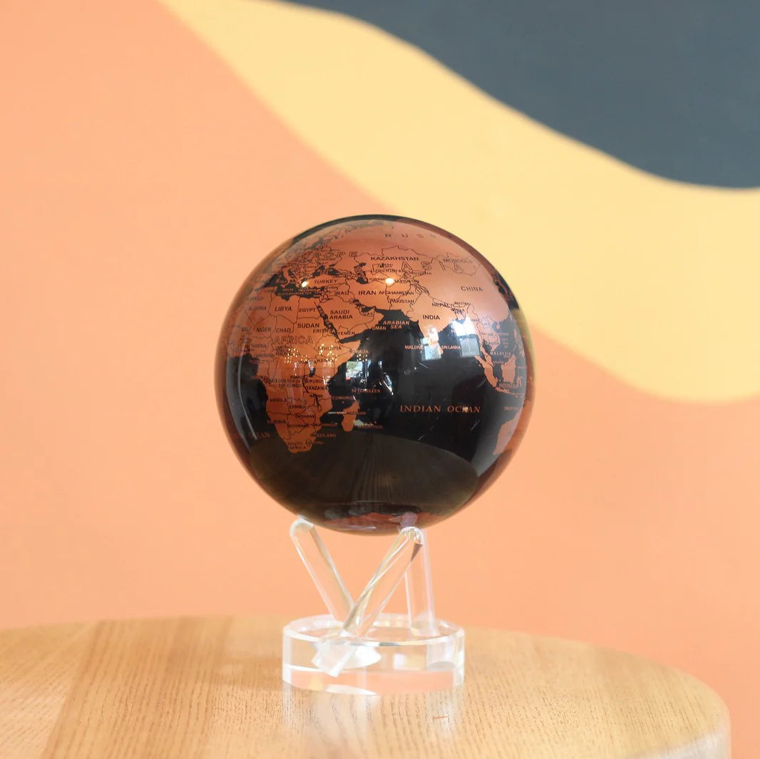 4.5" Mova Globe Modern Copper/Black Metallic