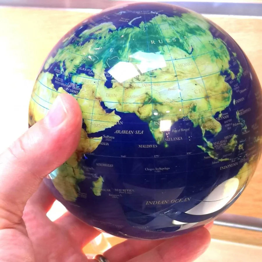 4.5" Mova Globe Satellite View with Gold