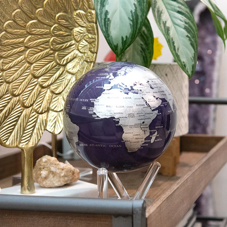 6" Mova Globe Purple and Silver