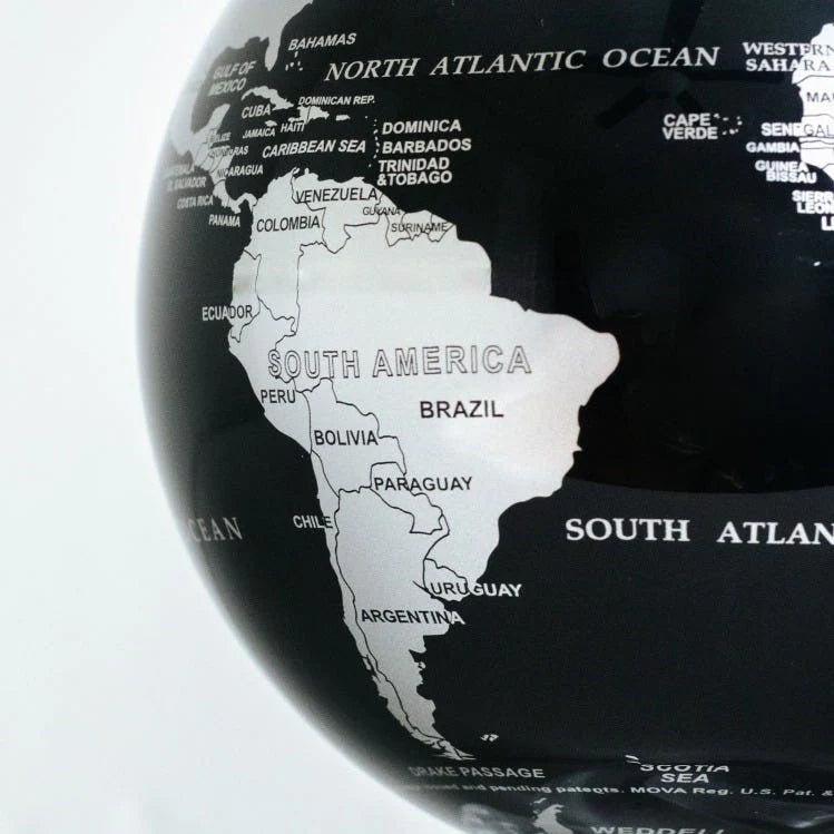 4.5" Mova Globe Modern Metallic (Silver/Black)