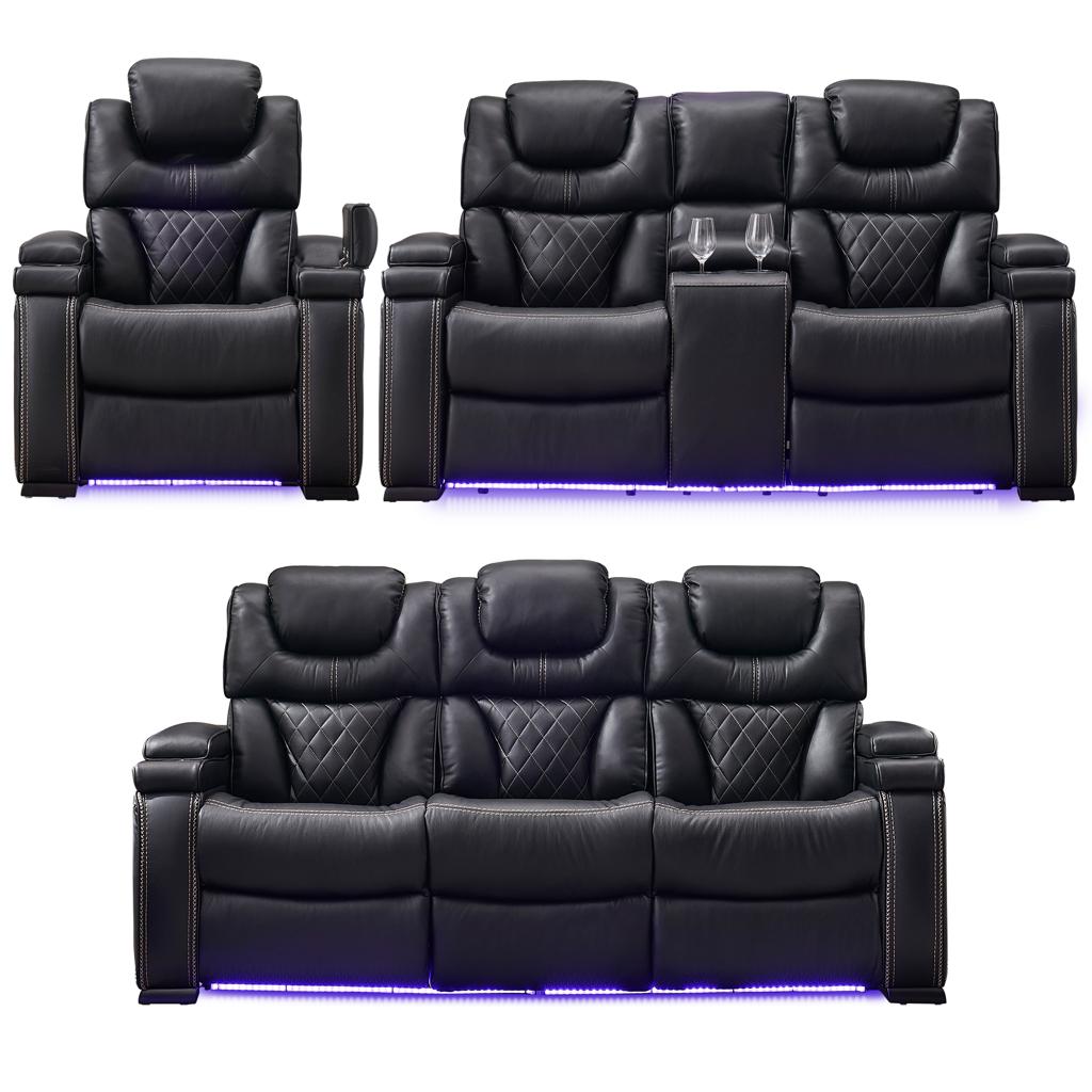 BlackBerry 3+2+1 seaters Air Leather Premium Sofa set